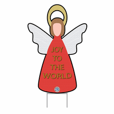 Yard sign - Angel Joy to the World - size 20" wide