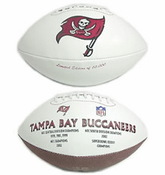 Mike Alstott Signed Bucs Logo Football