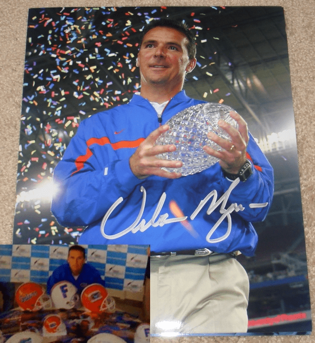 Urban Meyer Signed Florida Gators 8 x 10 Photo