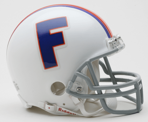 Urban Meyer Signed Florida Gators White Mini Helmet