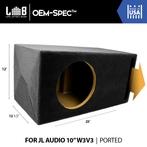 LAB OEM-Spec 1.25 ft^3 Ported MDF Enclosure Box for Single JL Audio 10W3v3 Subwoofer
