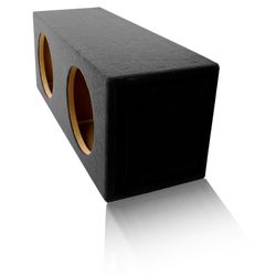 LAB PreFab 1.50 ft^3 Sealed MDF Enclosure Box for Dual 10" Round Car Subwoofers