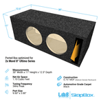LAB SlapBox 1.10 ft^3 Ported MDF Enclosure Box for Dual Morel Ultimo 8 Subwoofers