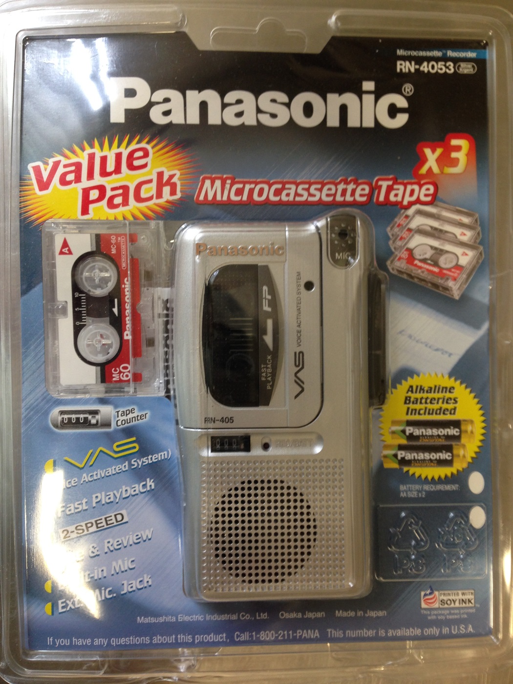 Panasonic RN405 Microcassette Recorder RN4053