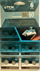 TDK MC60 Microcassette Tapes 6 Pack