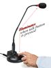 VEC GNUSB Gooseneck Microphone with Push to Talk