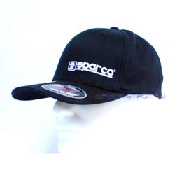 Sparco Official LID Black w/ White Logo Flexfit Baseball Cap S / M SP13N - click to enlarge" name="primaryimage