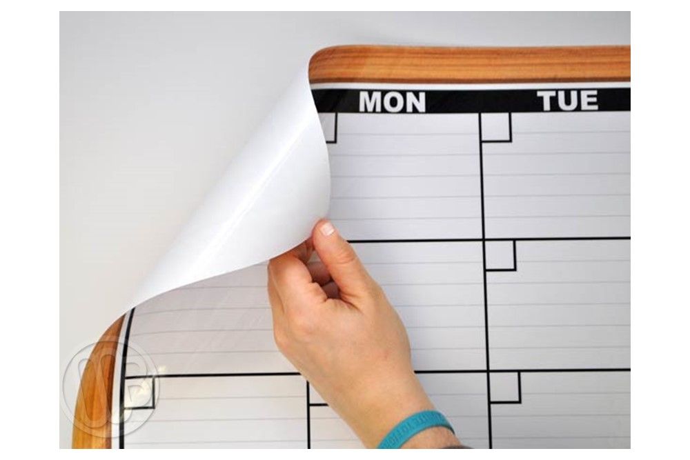 Dry Erase Calendar Decals with Fake Frame Print