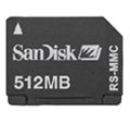 SanDisk 512MB RS-MMC (Reduced Size MultiMediaCard)