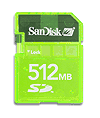 SanDisk 512MB SD Gaming Card