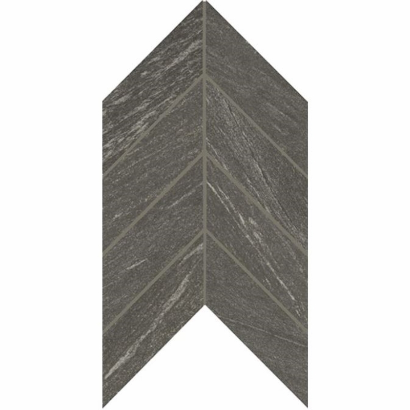 American Olean Montesano Chevron Mosaic Charcoal