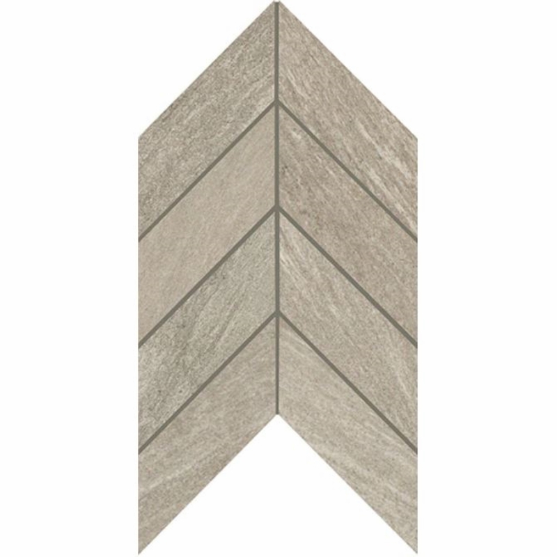 American Olean Montesano Chevron Mosaic Medium Gray
