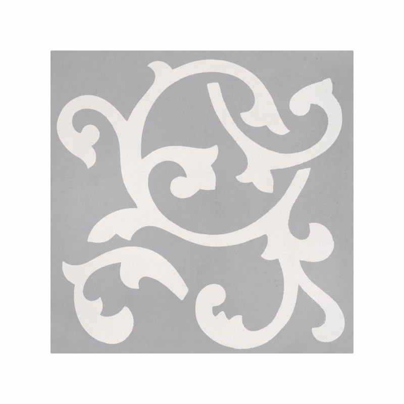 Bati Orient Cement Tile Classic Dark Grey With Light Grey