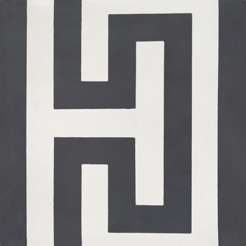 Bati Orient Cement Tile Classic Geo Antracite Off White