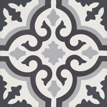 Bati Orient Cement Tile Classic Off White Anthracite Grey Mix