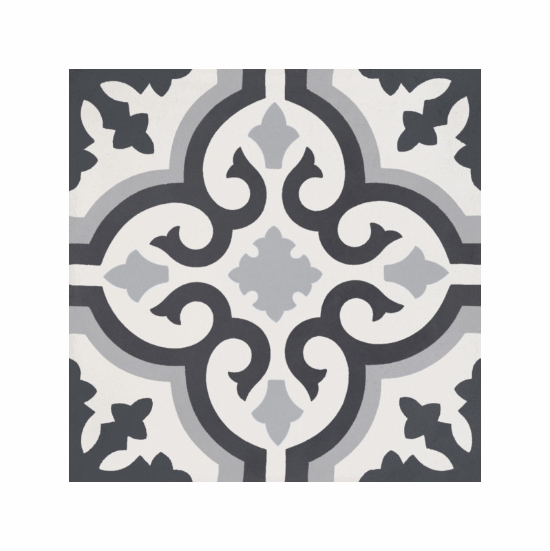 Bati Orient Cement Tile Classic Off White Anthracite Grey Mix