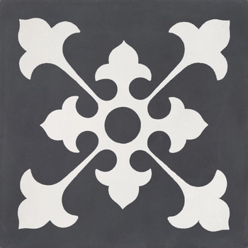 Bati Orient Cement Tile Classic Off White Antracite