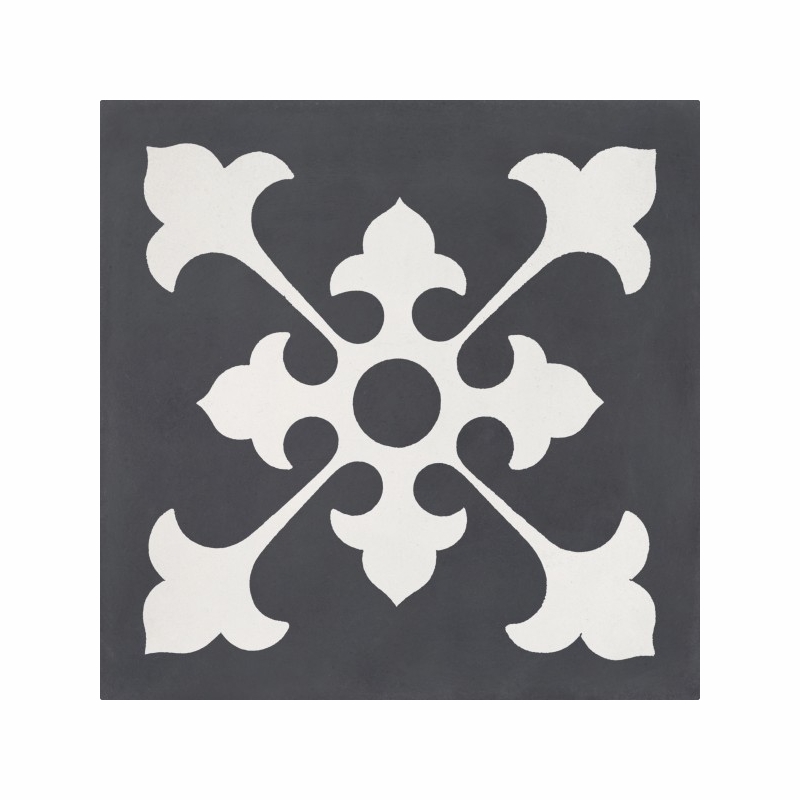 Bati Orient Cement Tile Classic Off White Antracite