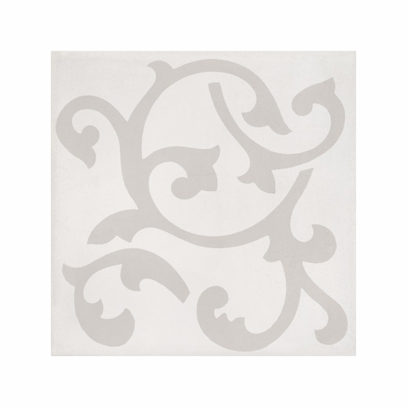 Bati Orient Cement Tile Classic Off White Dark Grey