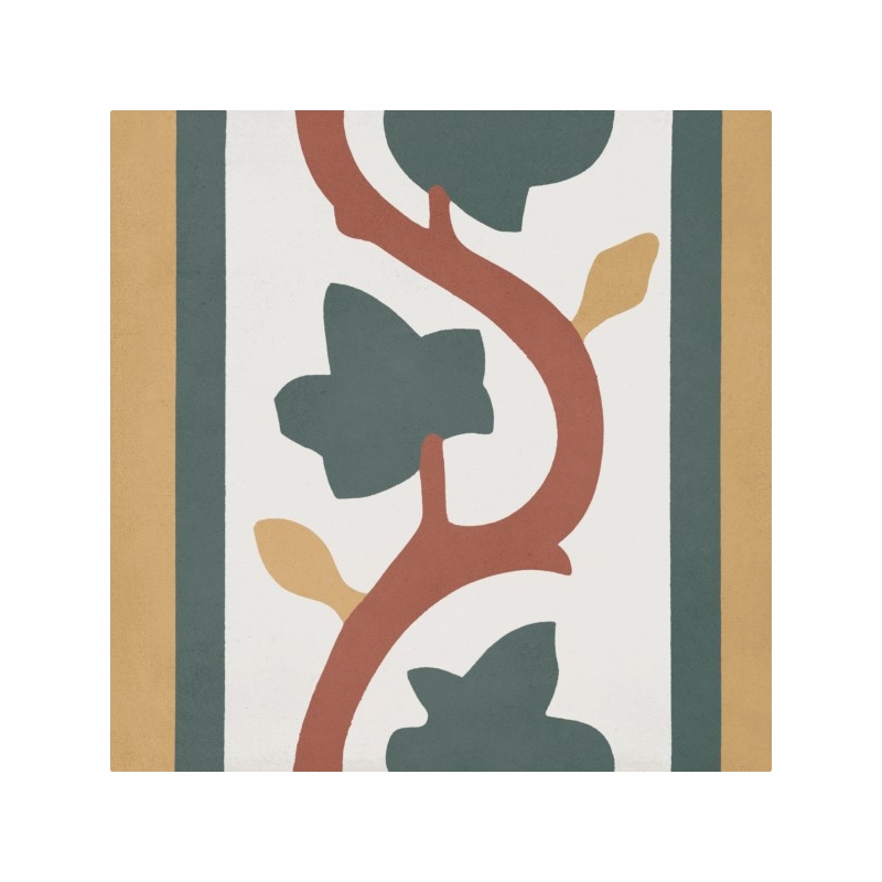 Bati Orient Cement Tile Classic Off White Yellow Green Red