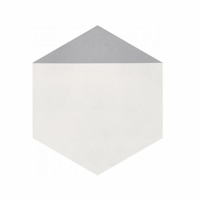 Bati Orient Cement Tile Hexagon Modern Off White Grey