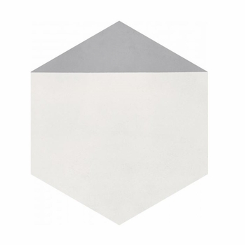 Bati Orient Cement Tile Hexagon Modern Off White Grey