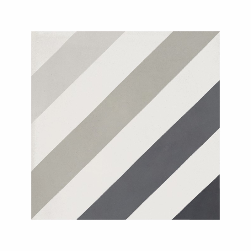 Bati Orient Cement Tile Modern Diagonal Off White Black Grey