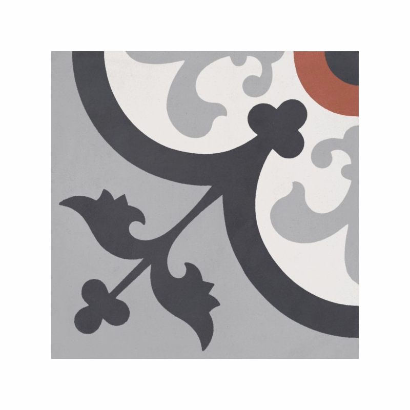 Bati Orient Cement Tile Modern Line Antracite Dark Grey & Off White