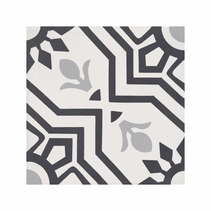 Bati Orient Cement Tile Modern Off White And Dark Grey Tex