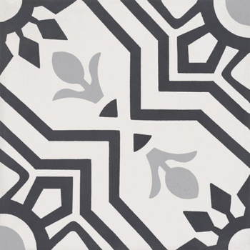 Bati Orient Cement Tile Modern Off White And Dark Grey Tex