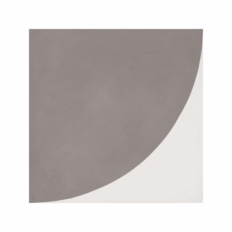 Bati Orient Cement Tile Modern Off White And Grey 1/4 Circle