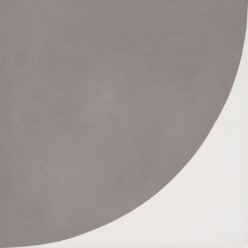 Bati Orient Cement Tile Modern Off White And Grey 1/4 Circle