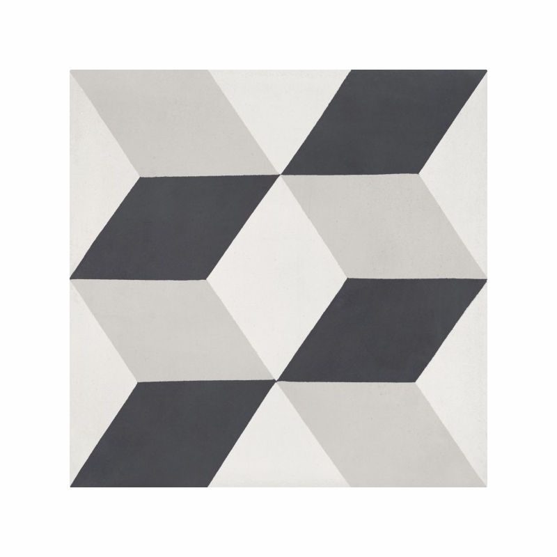 Bati Orient Cement Tile Modern Off White Antracite