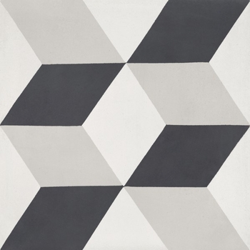 Bati Orient Cement Tile Modern Off White Antracite