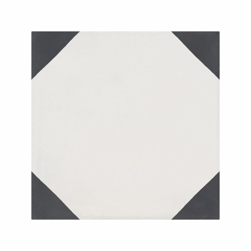 Bati Orient Cement Tile Modern Triangle Antracite Off White