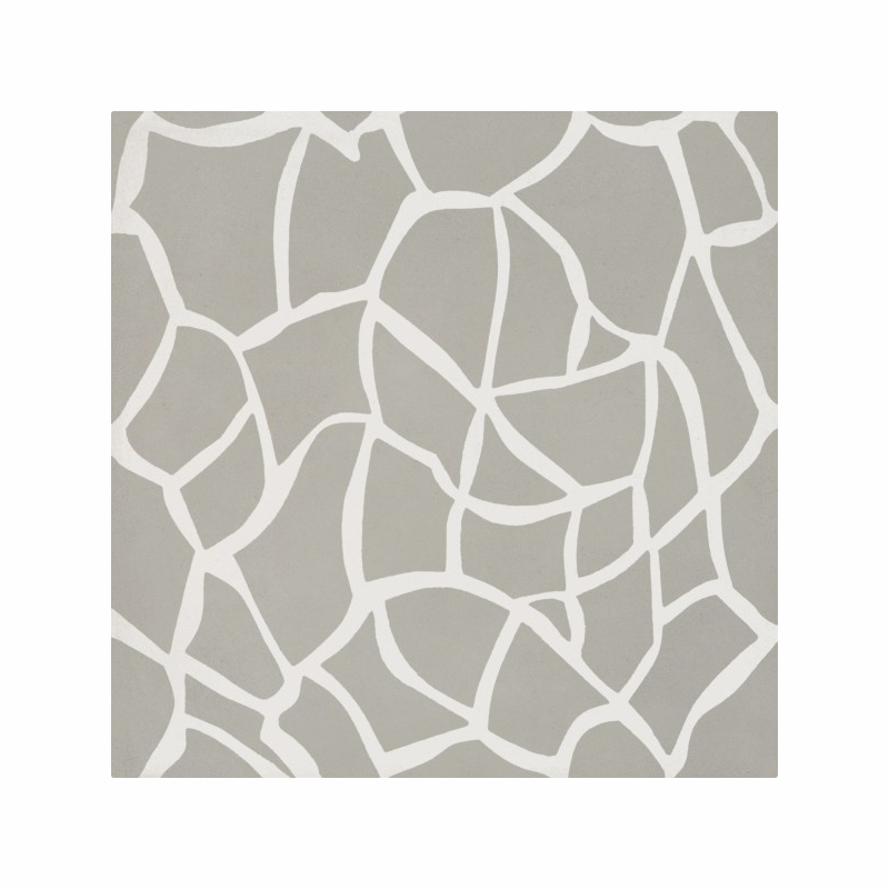 Bati Orient Cement Tile Modern Web Light Grey Off White
