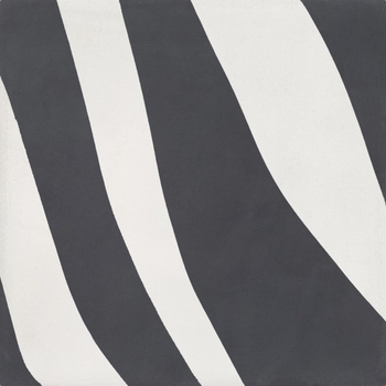 Bati Orient Cement Tile Modern Zebra Antracite Off White