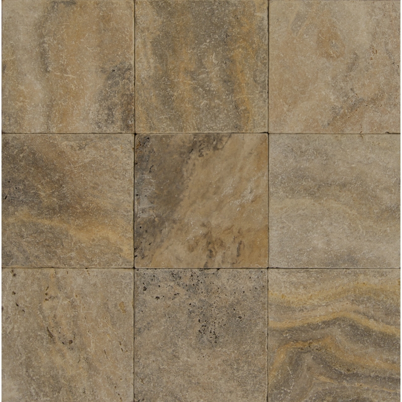Bedrosians Pavers Travertine Tile Philadelphia Rust 16" x 16"