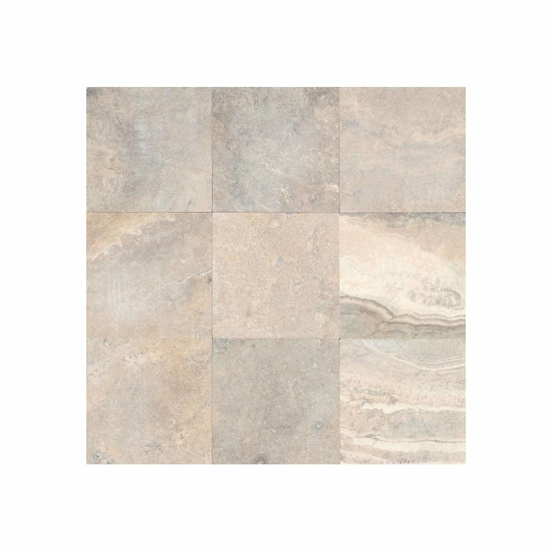 Bedrosians Travertine Tile Silver-mist 18" x 18"