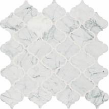 Daltile Stone Mosaic Carrara White Baroque