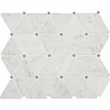 Daltile Stone Mosaic Carrara White Triangle