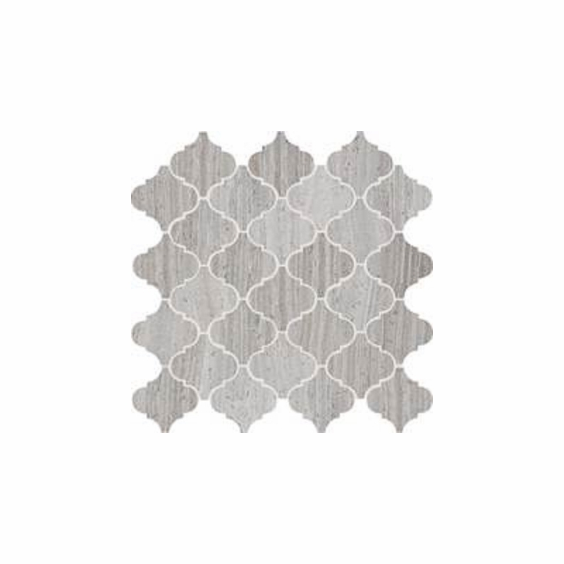 Daltile Stone Mosaic Chenille White Baroque