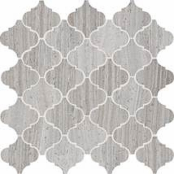 Daltile Stone Mosaic Chenille White Baroque