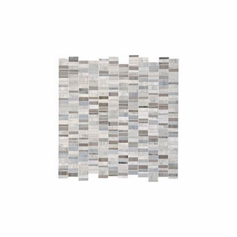 Daltile Stone Mosaic Chenille White/Silver Random