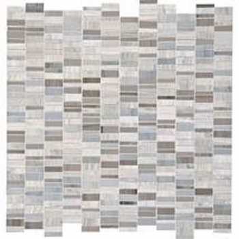 Daltile Stone Mosaic Chenille White/Silver Random