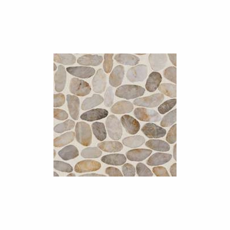 Daltile Stone Mosaic Creamy Sand River Pebble