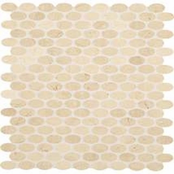 Daltile Stone Mosaic Crema Marfil Classico Oval