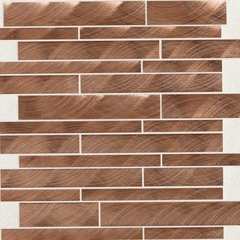Daltile Structure 12" x 12" Copper Interlocking Mosaic