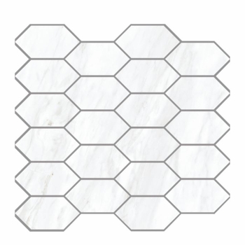 Eleganza Carrara Extra Moderne White Diamond Mosaic