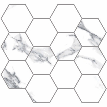 Eleganza Statuario Extra Hex Mosaic
